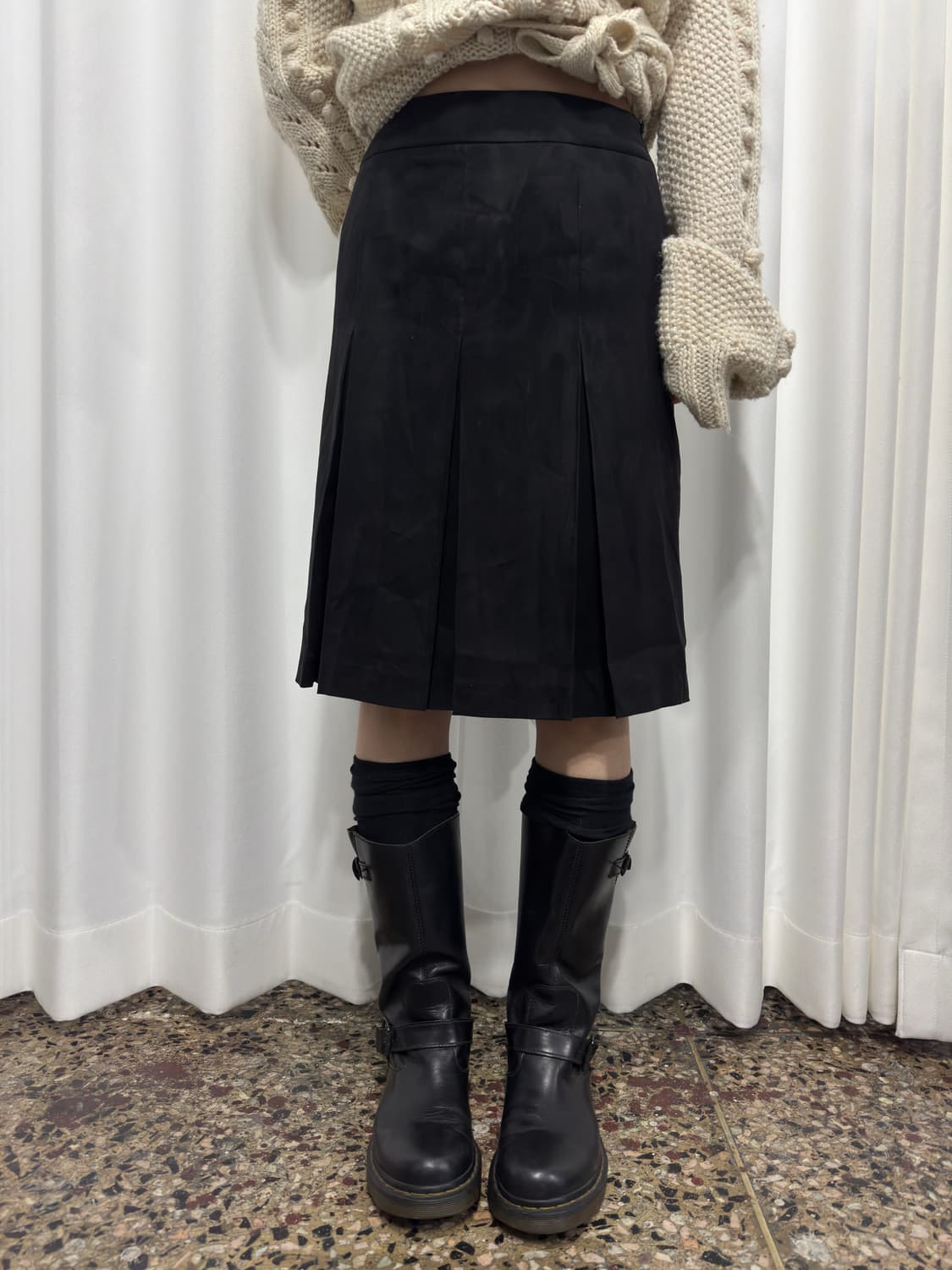 ined pleats midi skirt 상품이미지2