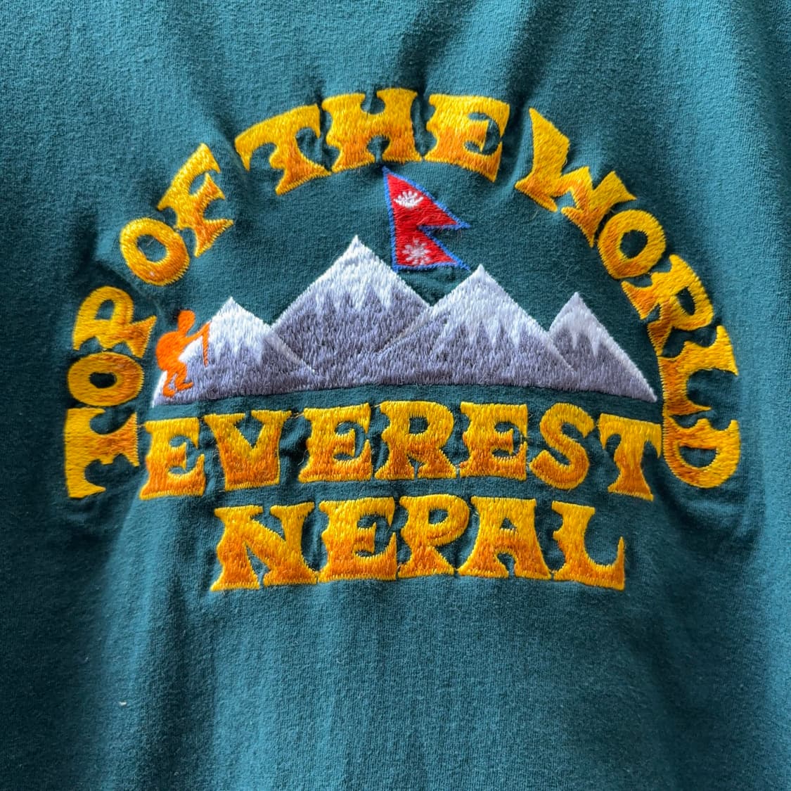 Top of the World Everest 자수 티셔츠 (네팔 생산) 상품이미지2