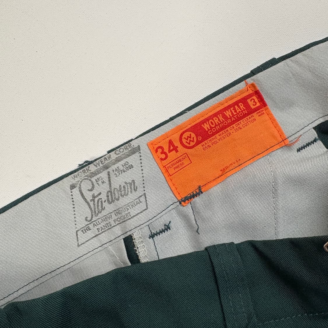 8-90s sta-down slacks pants green 상품이미지5
