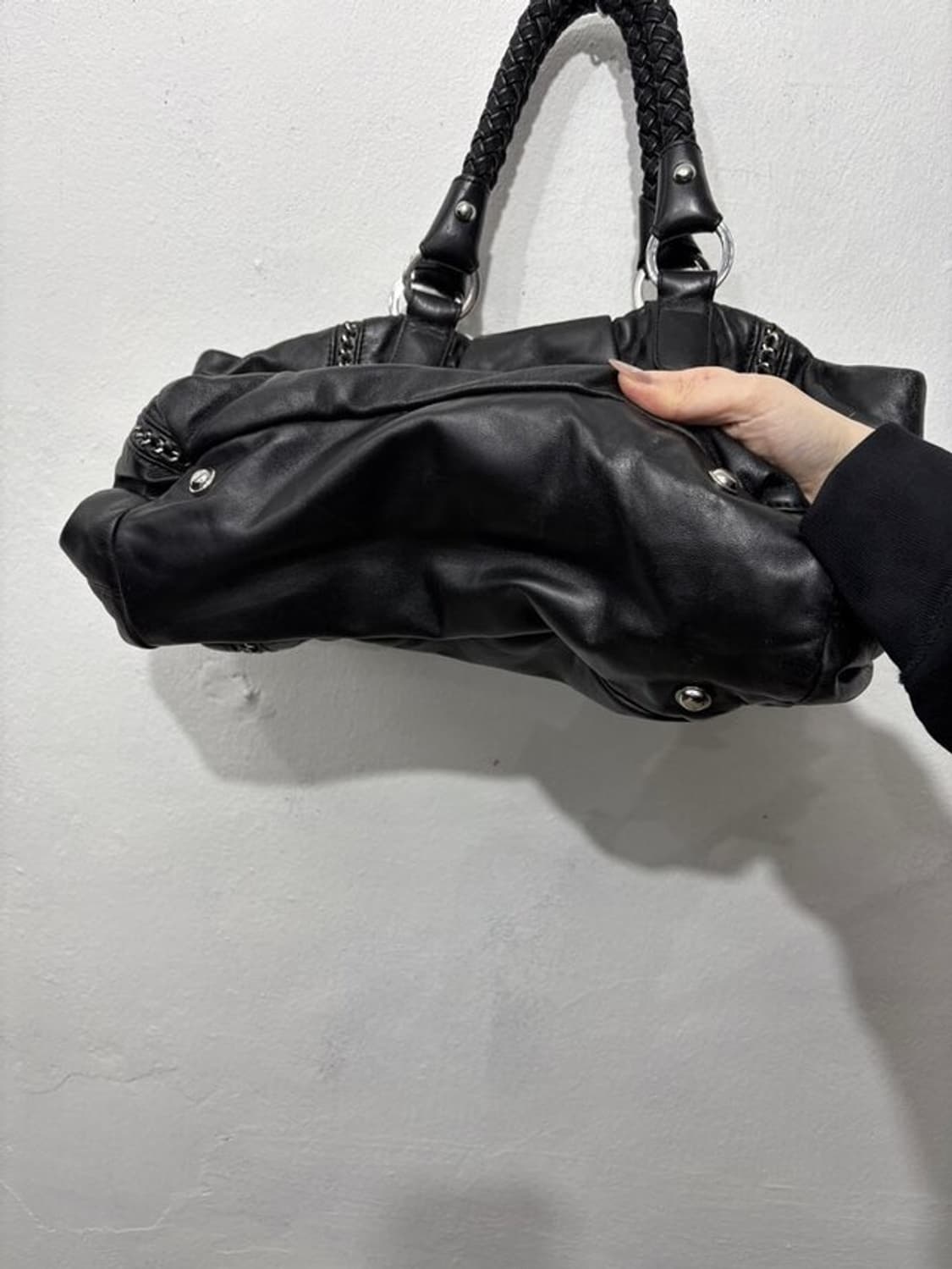 ARMANI COLLEZIONI Braided Leather Tote B 상품이미지6