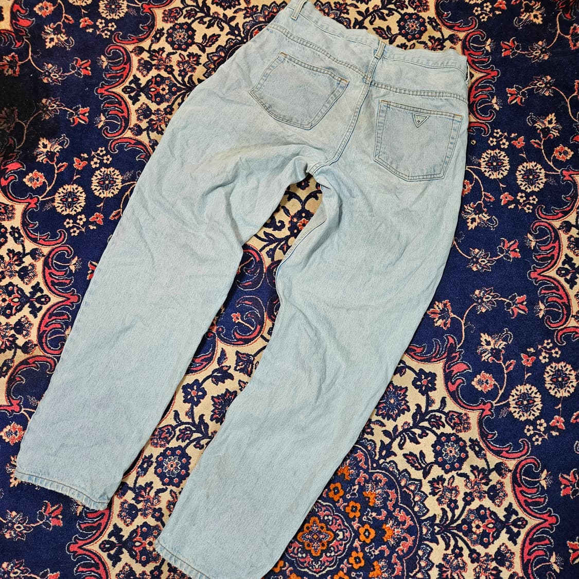 게스(GUESS) 80's 빈티지 투버튼 루즈핏 테이퍼드 데님팬츠 34 상품이미지4