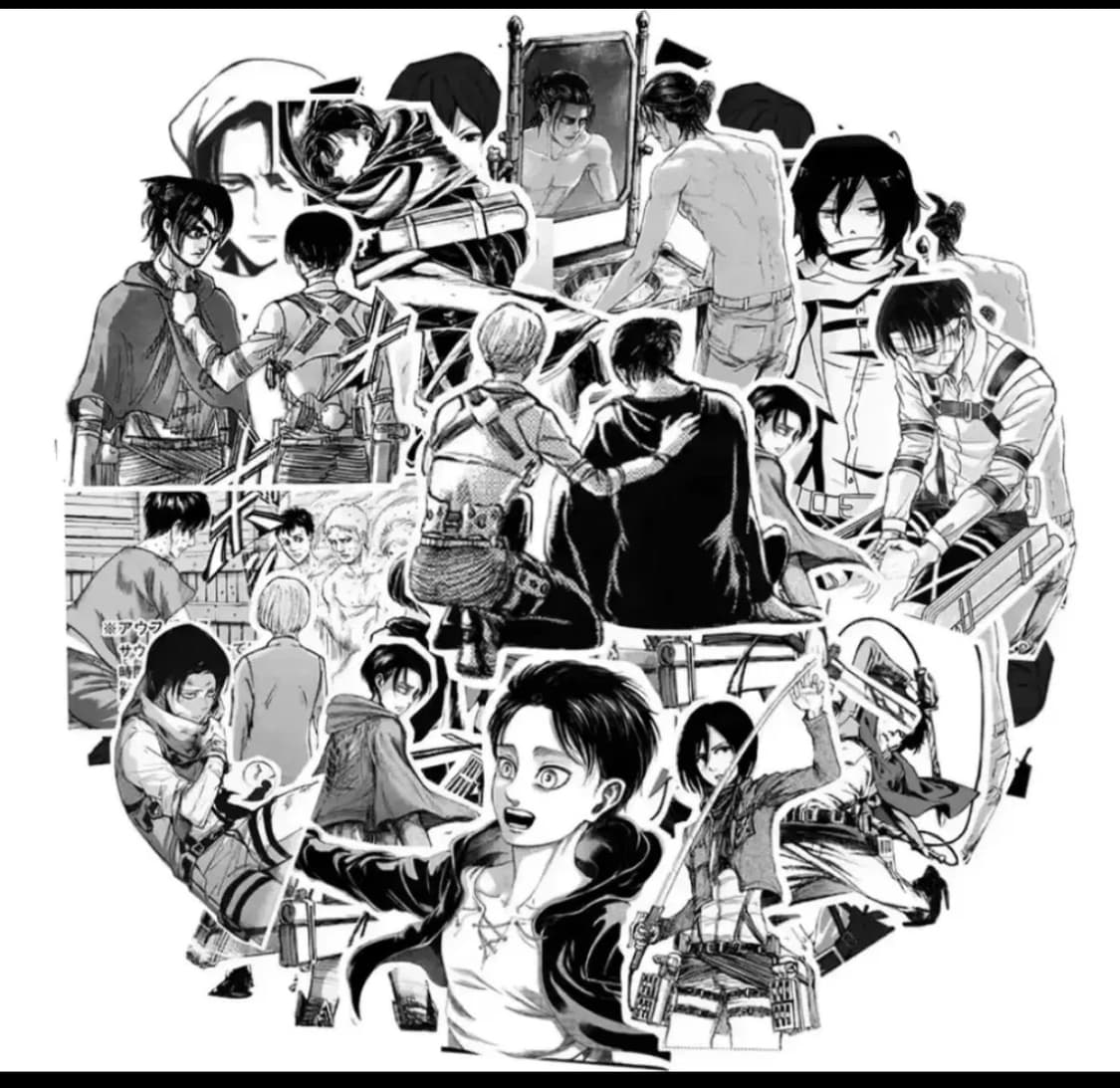 진격의 거인 원화 스티커 (일괄 70개) 애니 일본 굿즈 상품이미지2