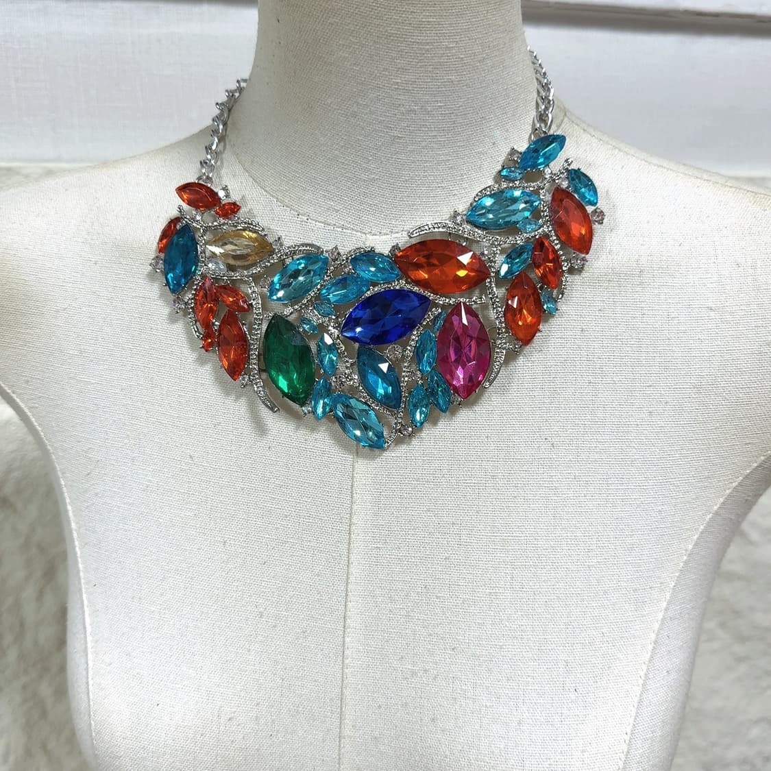 빈티지 오리엔탈 잎 쿠바체인 목걸이 상품이미지3