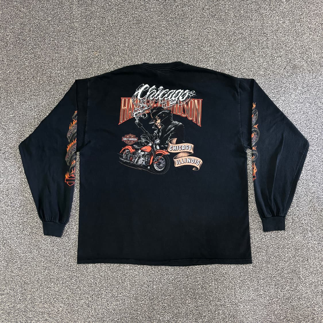 빈티지 할리데이비슨 플레임 롱슬리브 티셔츠 상품이미지2