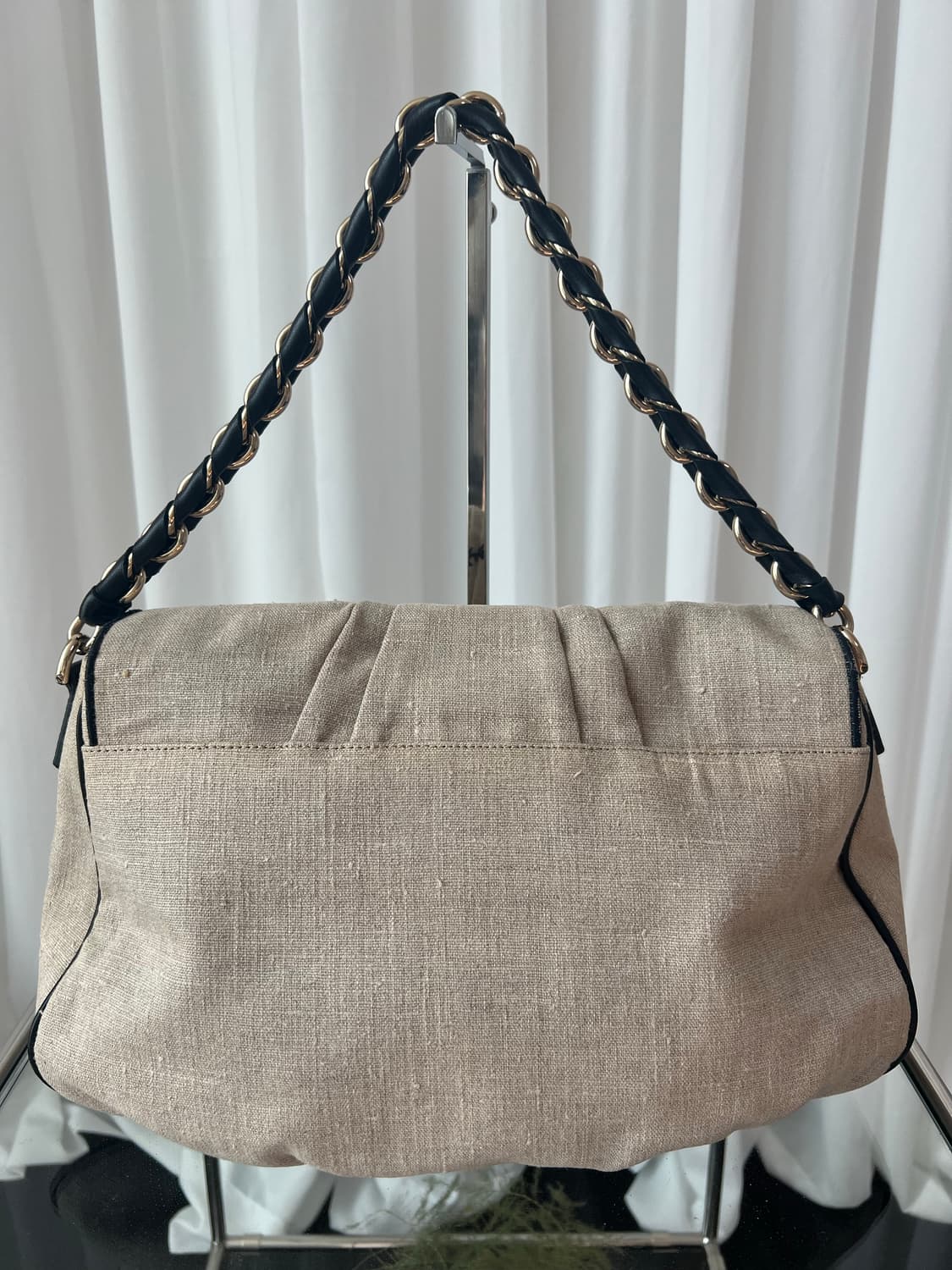 펜디 플로럴 자수 린넨 바게트백 상품이미지5