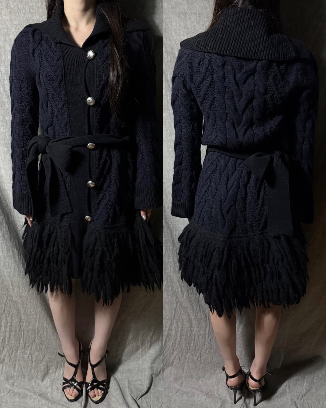Sacai Wool Knit Coat 상품이미지1