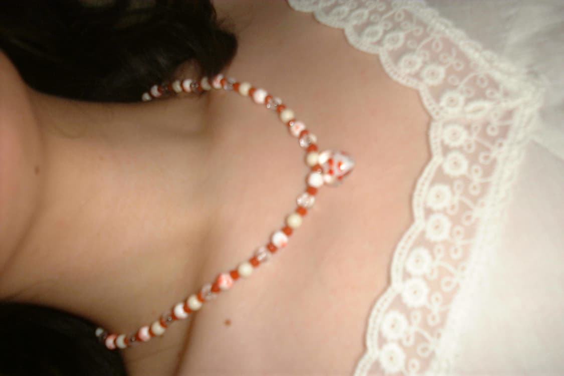 Red dot necklace 레드 닷 비즈 목걸이 상품이미지2