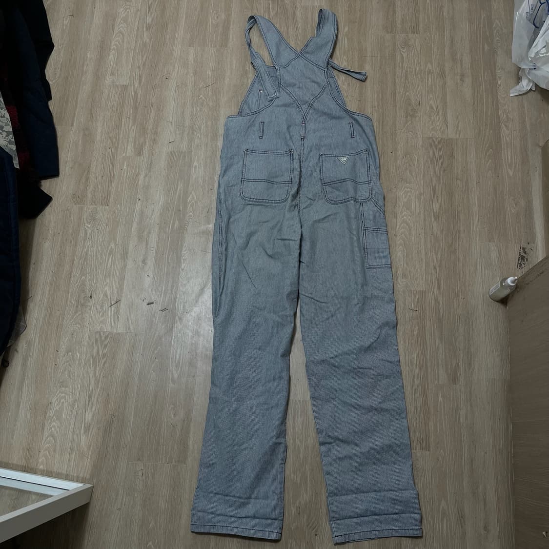 게스 USA 데님 오버롤 멜빵바지 72-94  상품이미지4