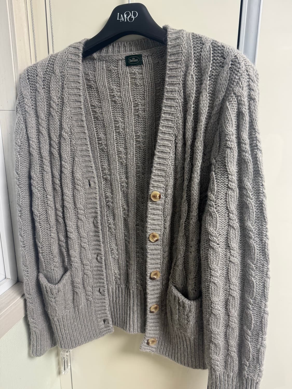 더바넷 Granny Cable Knit Cardigan 그래니가디건그레이 상품이미지3