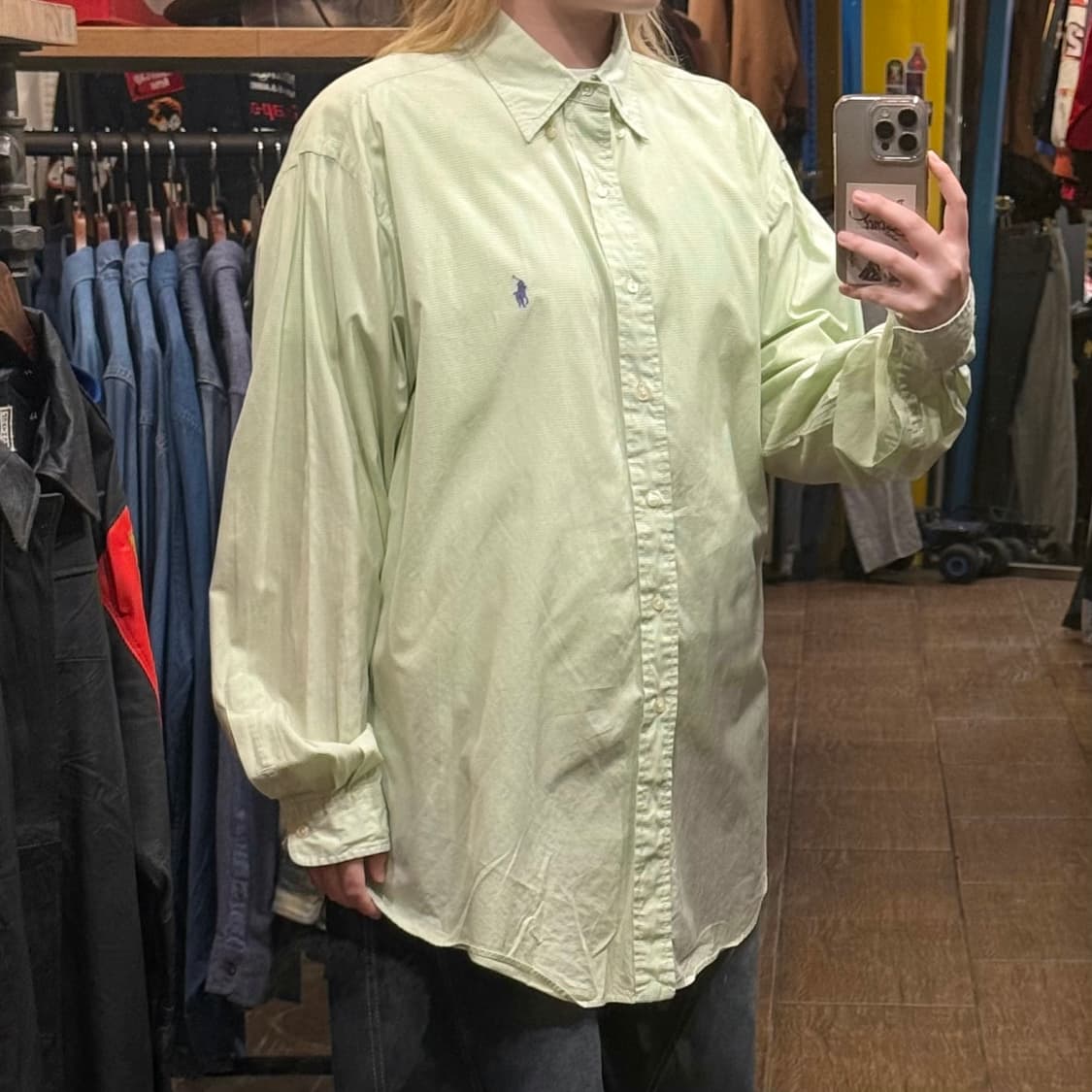 [HI] 폴로 랄프로렌 긴팔셔츠 체크 옐로우 그린 상품이미지3