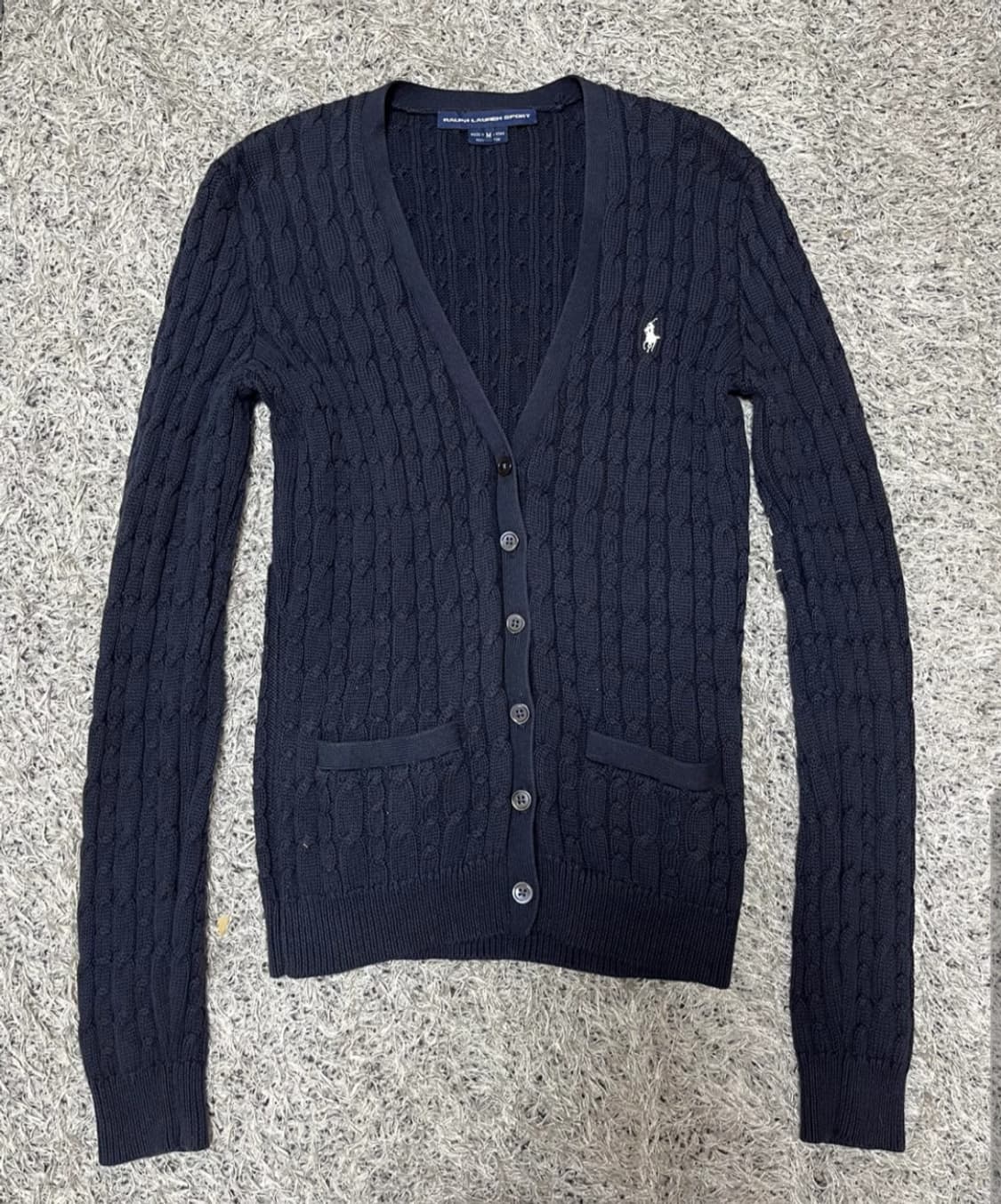 폴로 랄프로렌 네이비 꽈배기 가디건 M 상품이미지1