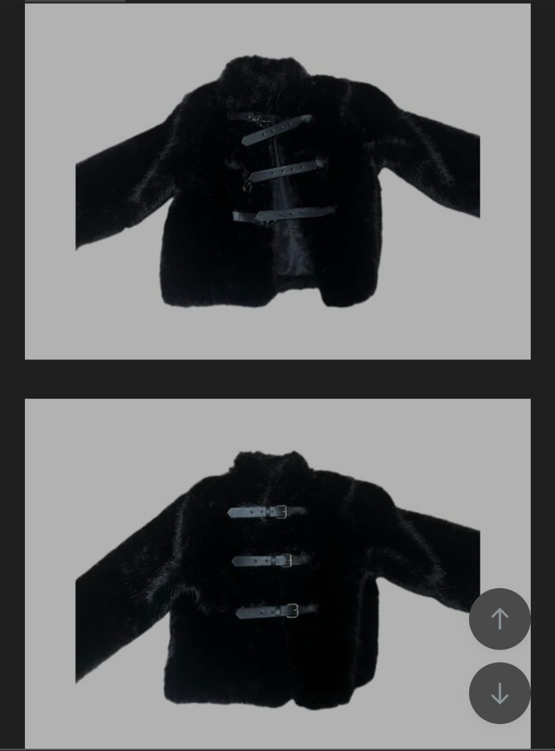 어반유니크 블랙 버클 퍼 자켓 새 상품 상품이미지5