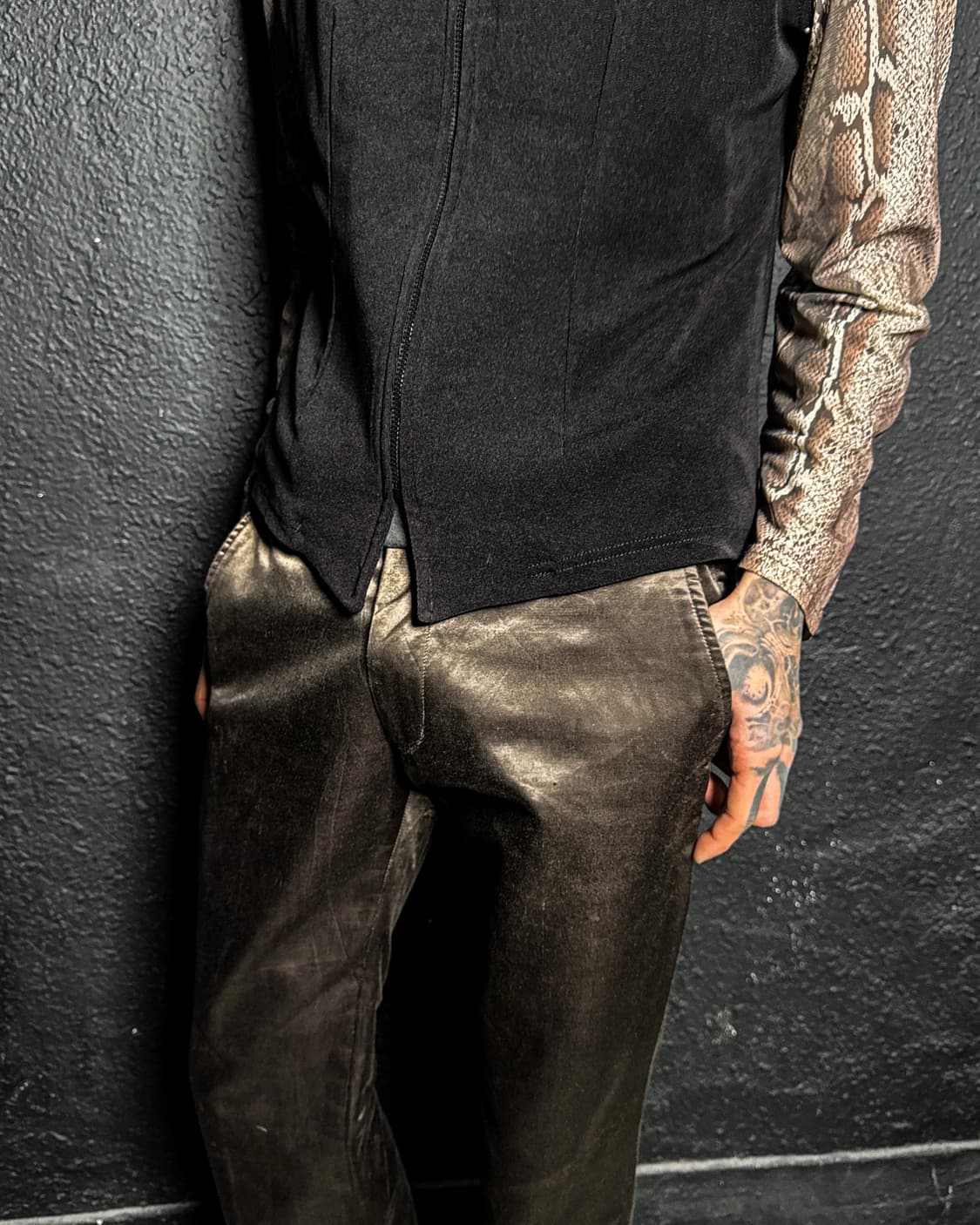 Brown satin Sammy boot-cut Pants 상품이미지9