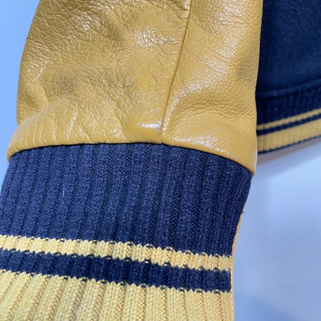 에스피오나지 소가죽 슬리브 스타디움 자켓 상품이미지3