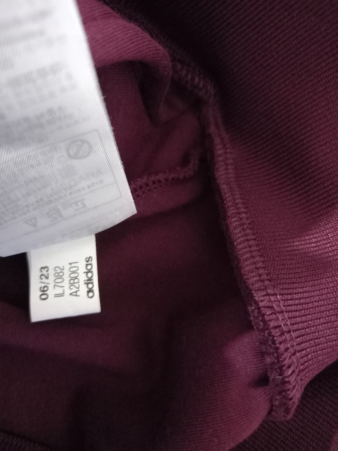 아디다스 벨벳 마룬 버건디 여자 트랙탑 저지 져지집업 85/XS 상품이미지6