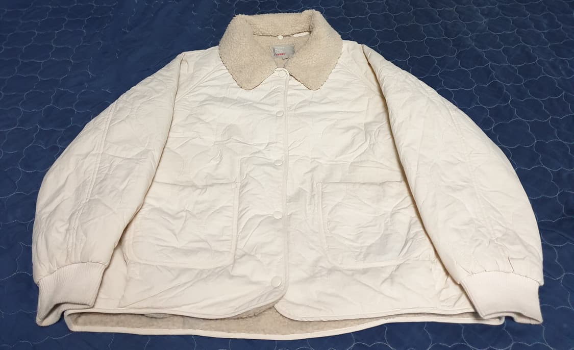 스파오 카라 양털 자켓 아이보리 (L) 상품이미지1