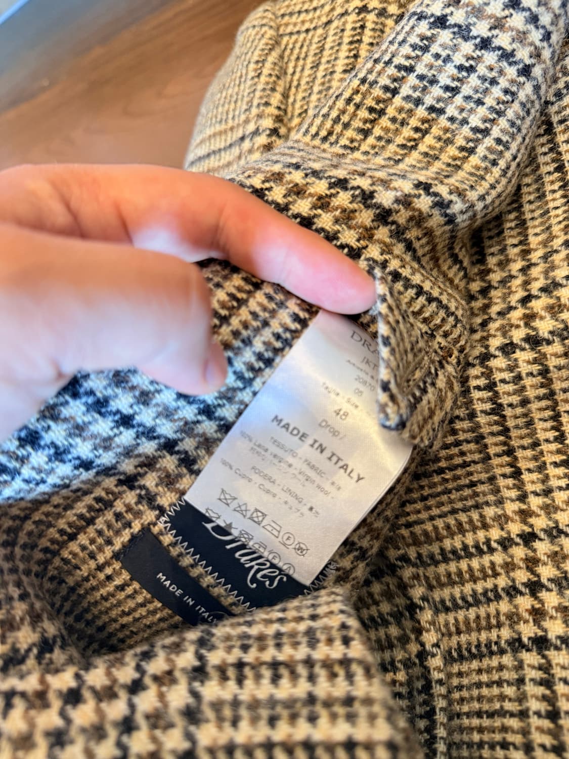 가격 포기 드레익스 드레익스 린넨 헤링본 자켓 made in italy 상품이미지6