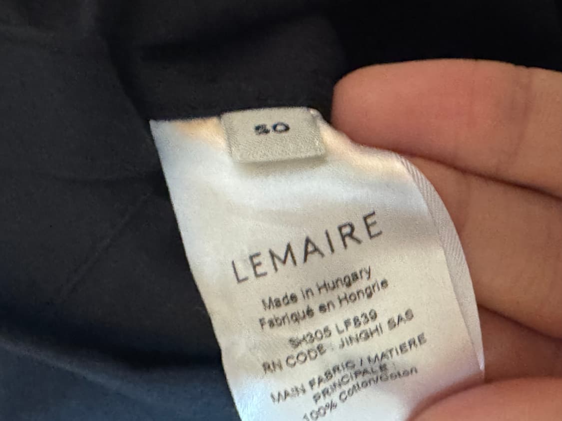 르메르 레귤러 칼라 트위스트 셔츠 블랙(캐비어) 50 상품이미지5