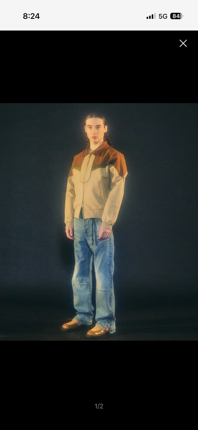 앤더슨벨 블루 지퍼 와이드 레그 진 31사이즈 상품이미지2