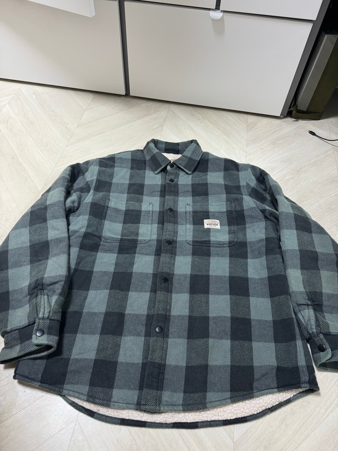 스투시 쉐르파 라인드 버팔로 플레이드 셔츠 상품이미지1