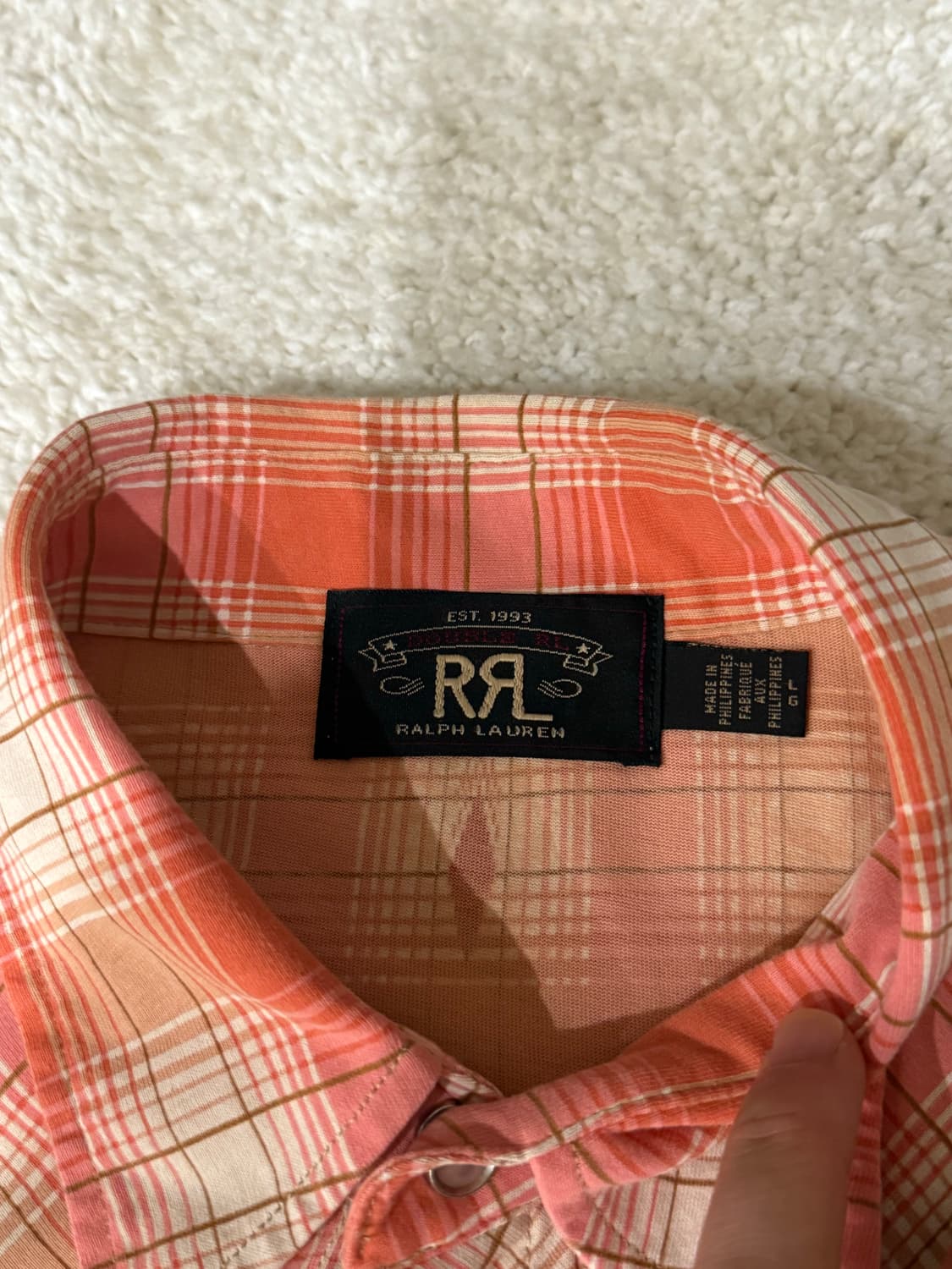 RRL 플래드 저지 웨스턴 셔츠 상품이미지5