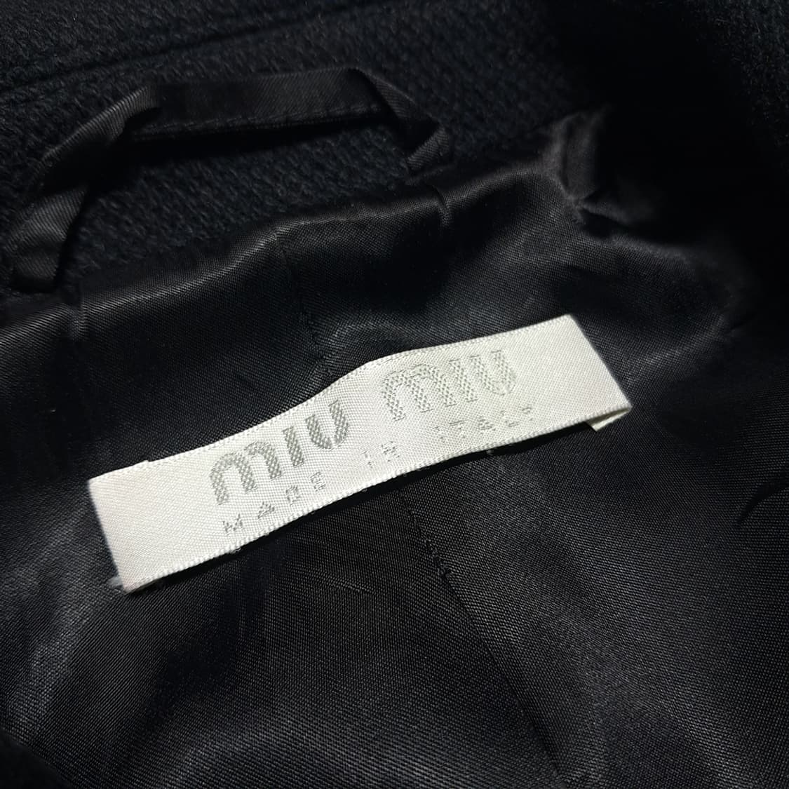 CN990W M 미우미우 이탈리아 캐시미어 울 더블 하프코트 상품이미지3