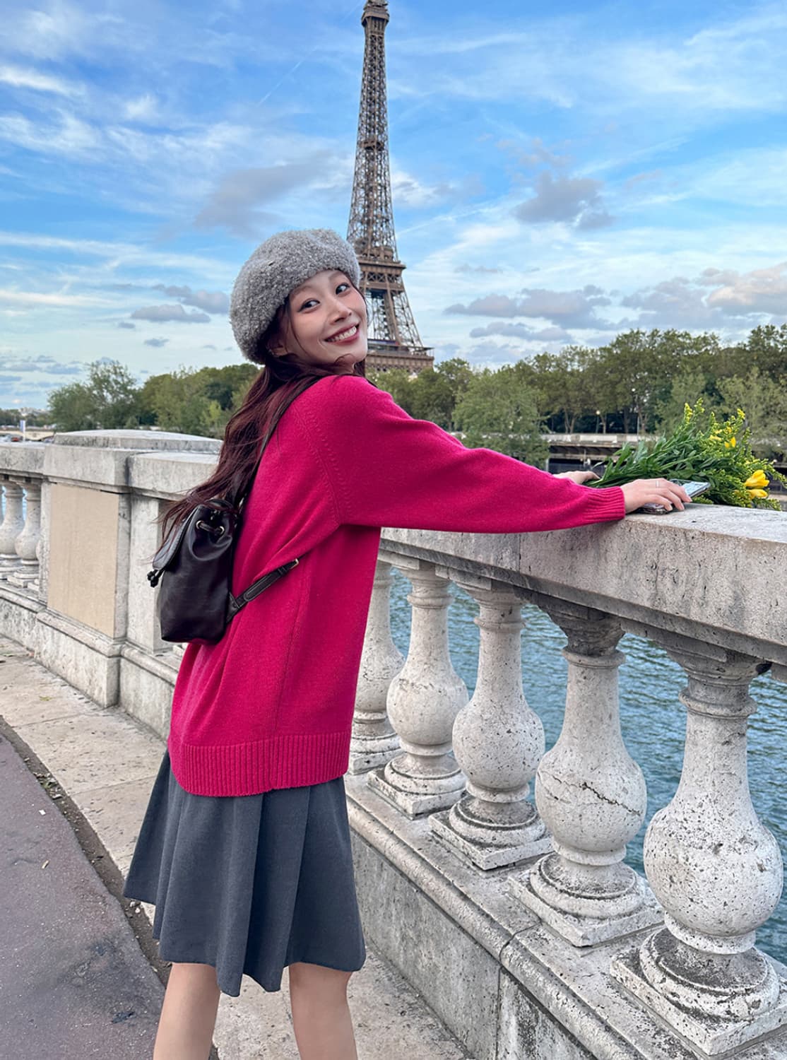 데일리쥬 플리츠 미디 스커트 상품이미지7