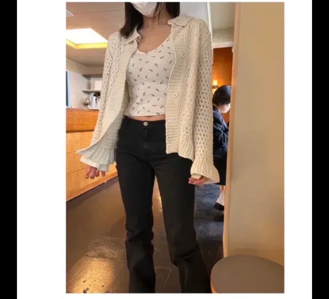 모크  m.o.k 페탈 가디건 아이보리 화이트 크로셰 스웨터 상품이미지2
