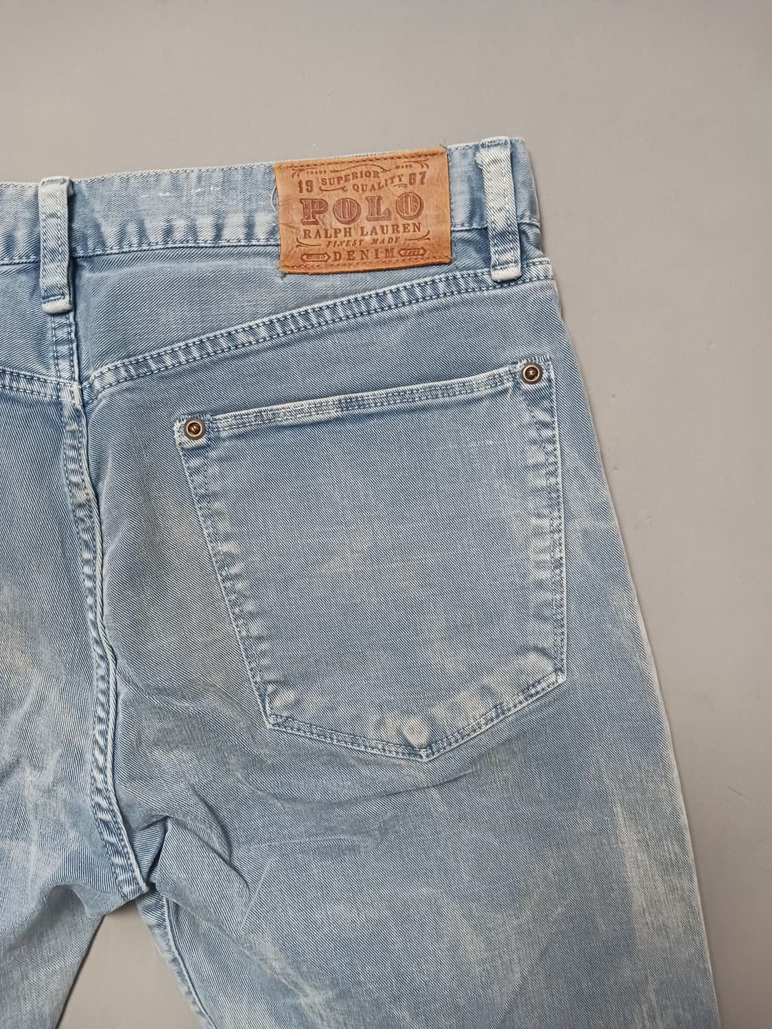 [32] 폴로 랄프로렌 스톤워싱 스티치덧댐 스트레이트진 청바지 상품이미지9