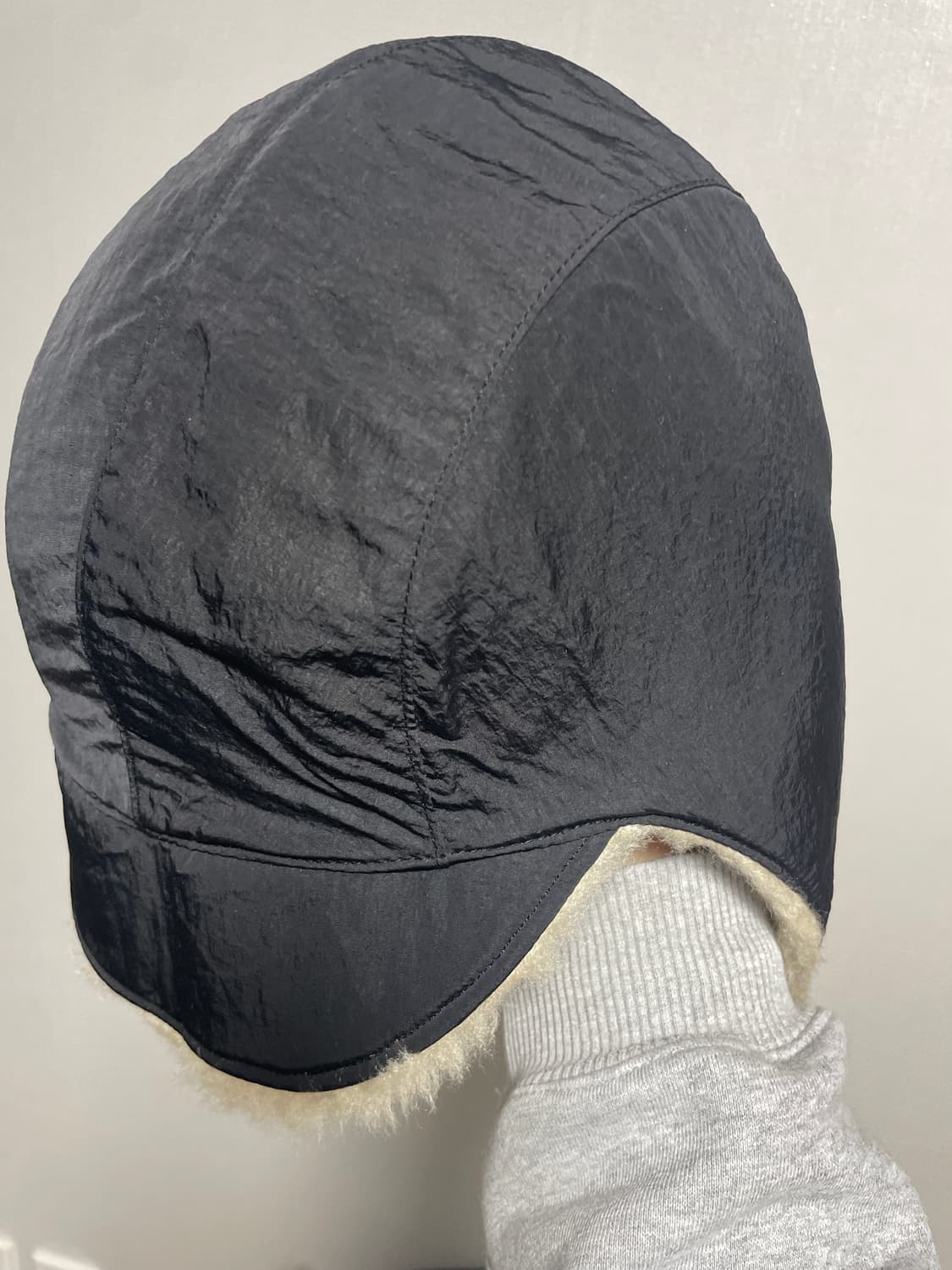 파사드패턴 램스울 이어플랩 캡 블랙 상품이미지3