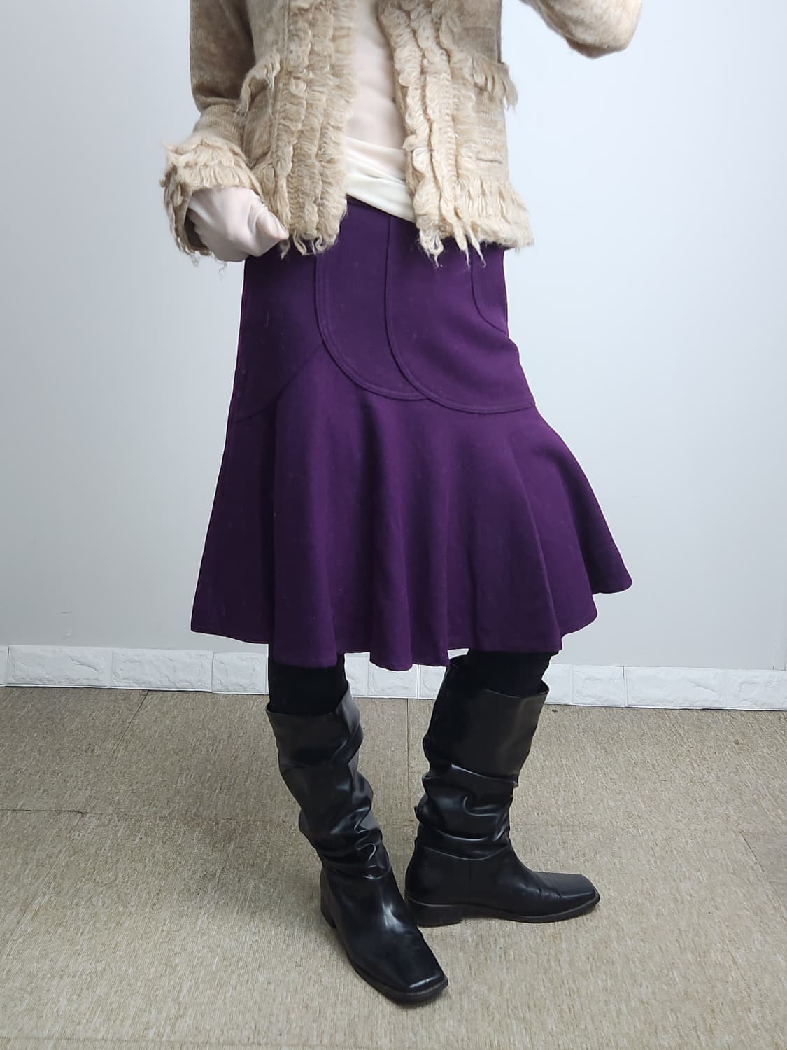 라인 물결 스커트 상품이미지2