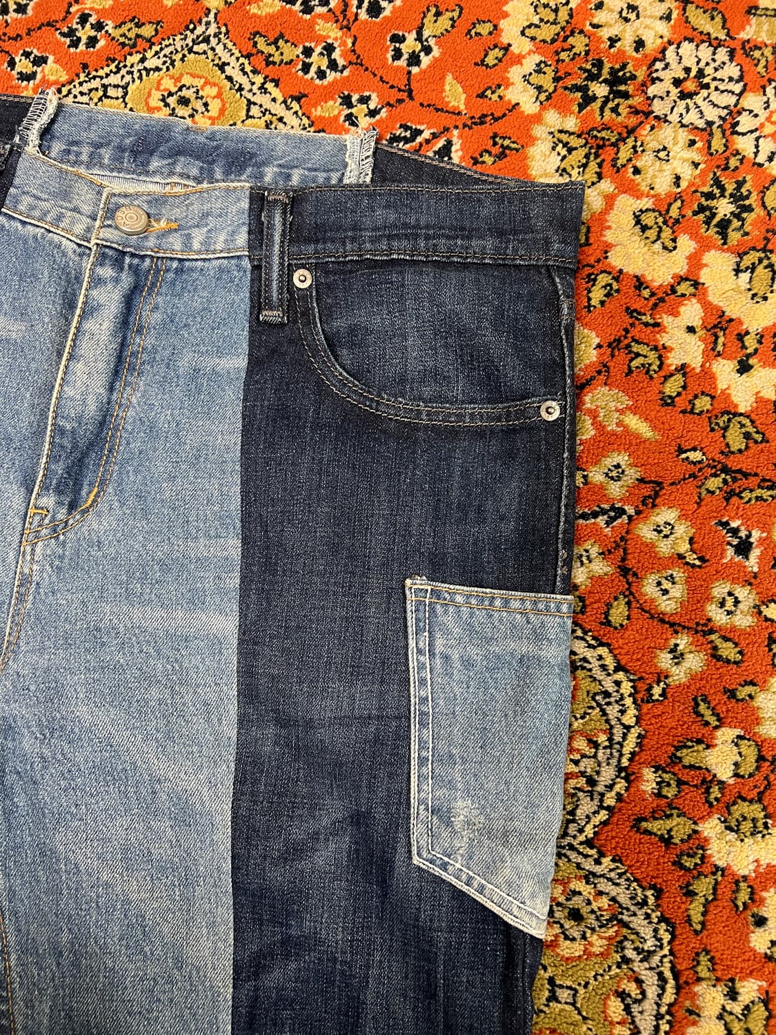 [33] LEVIS 리바이스 패치워크 커스텀 데님팬츠 상품이미지4