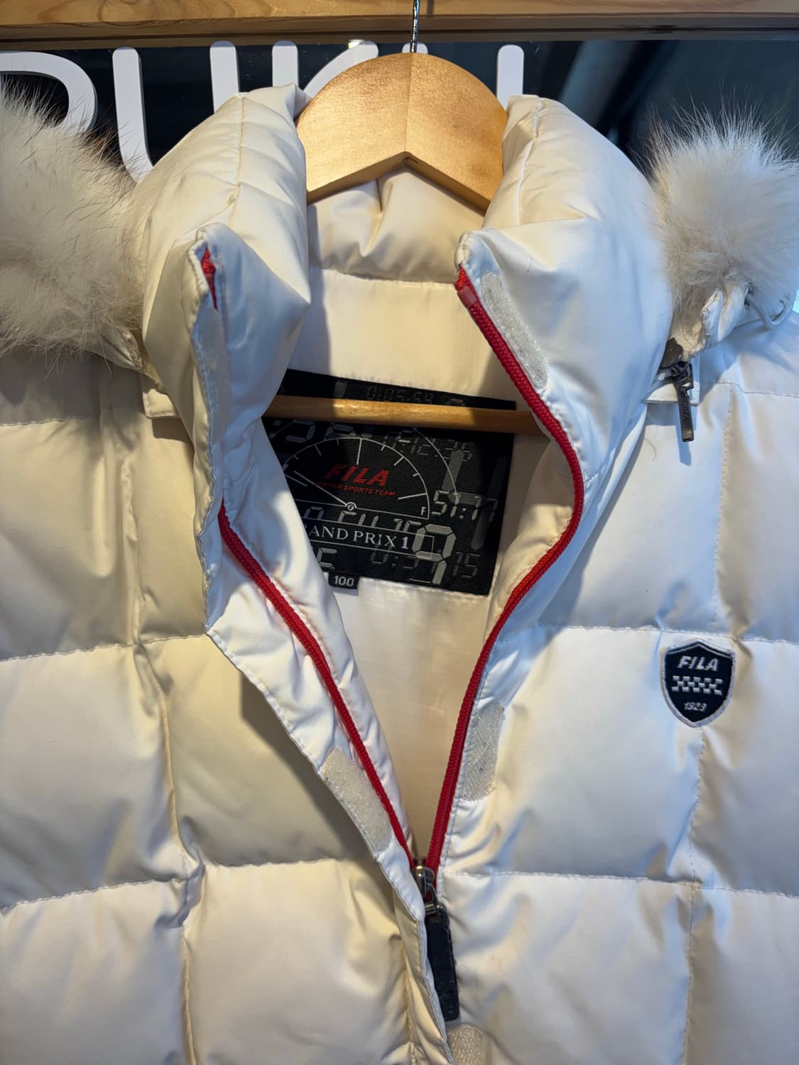 휠라 퀼팅 숏패딩 L 상품이미지4