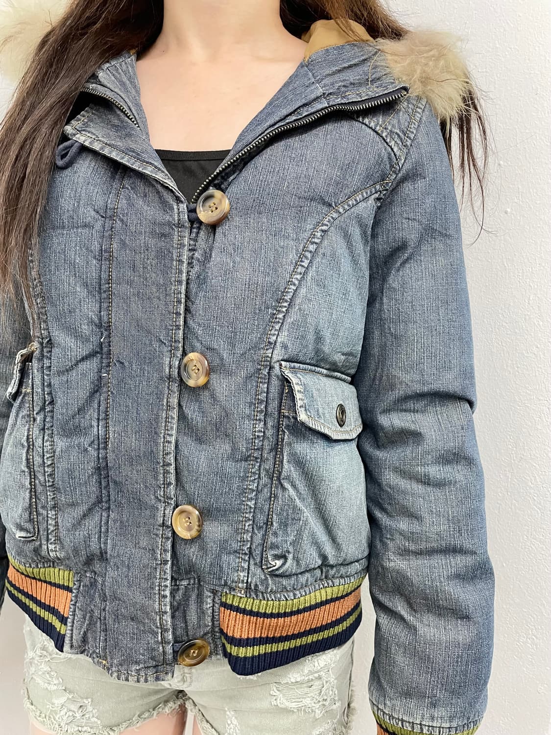 y2k 데님 버튼 자켓 상품이미지3