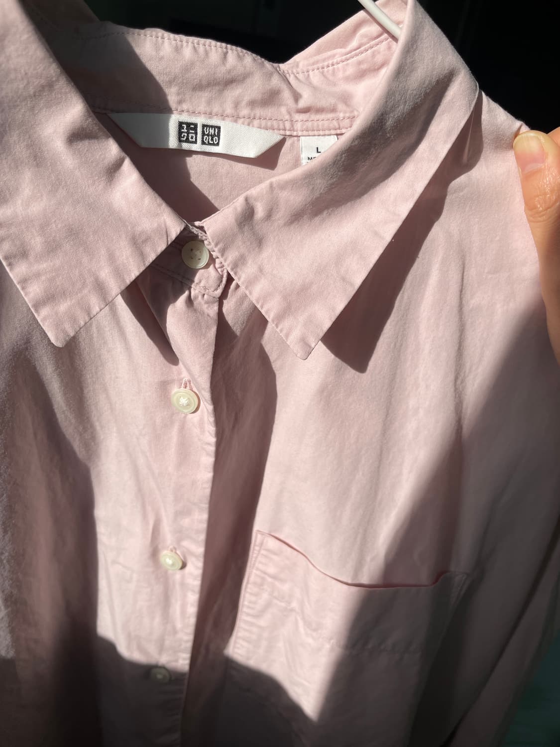 유니클로 핑크 셔츠 L 상품이미지1