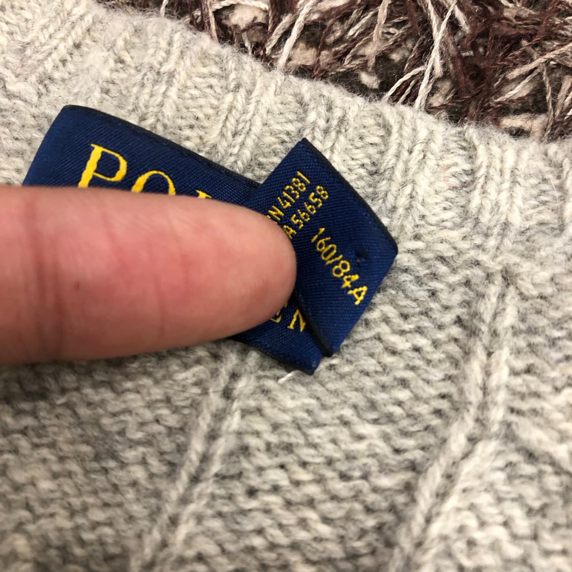 폴로 랄프로렌 캐시미어 울 케이블 니트 스웨터 상품이미지5