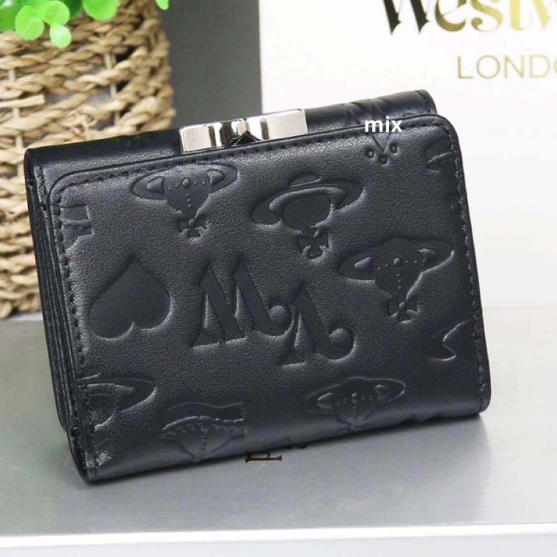 비비안웨스트우드 아카이브 블랙 은장 orb로고 레더 반지갑(새상품) 상품이미지2