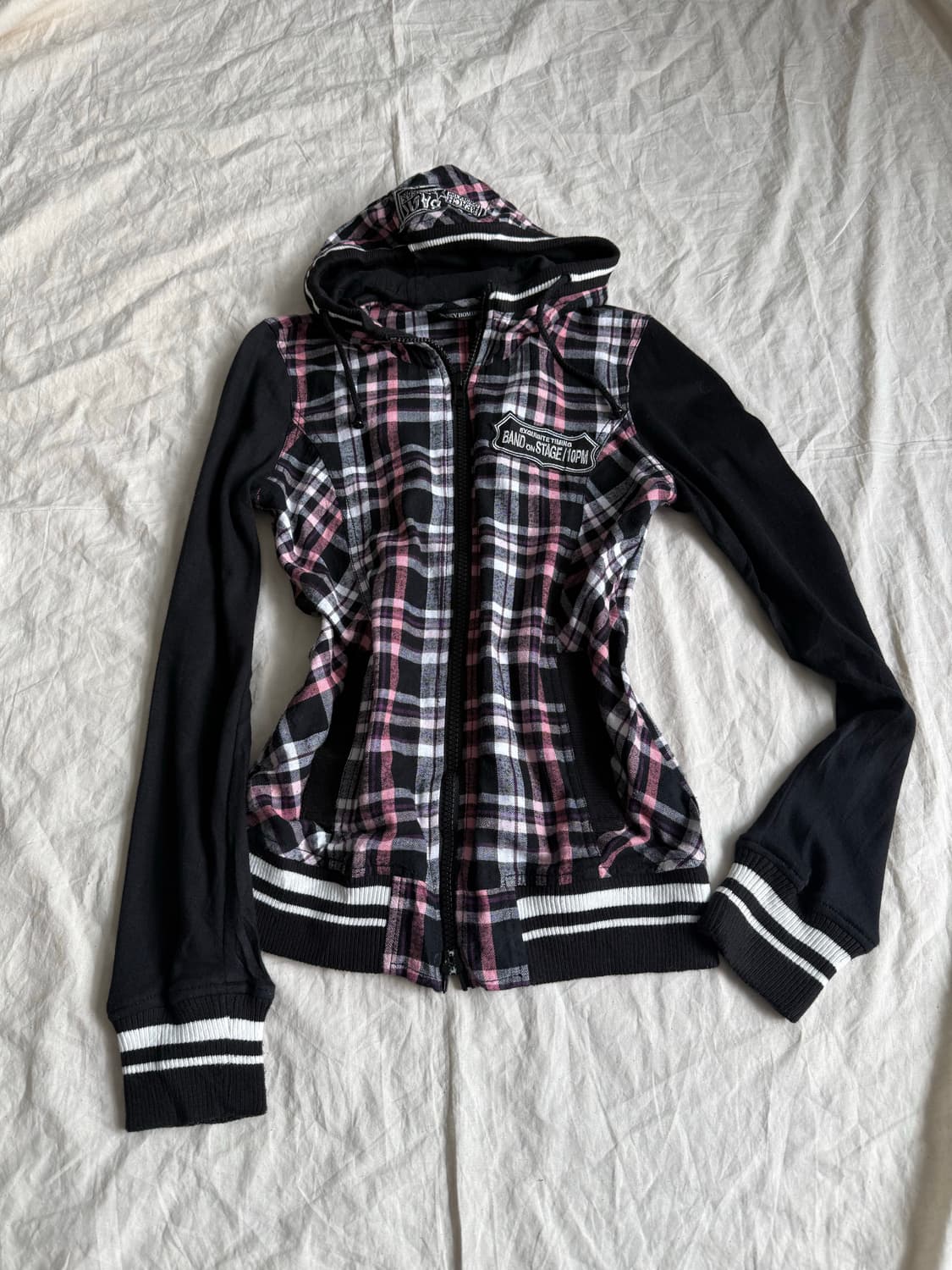 스카이봄버 캐캐체 펑크 투웨이 체크 집업 상품이미지1