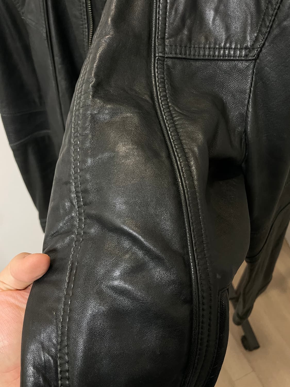 (M) ax 아르마니 익스체인지 투웨이 바이커 램스킨 양가죽 자켓 상품이미지7