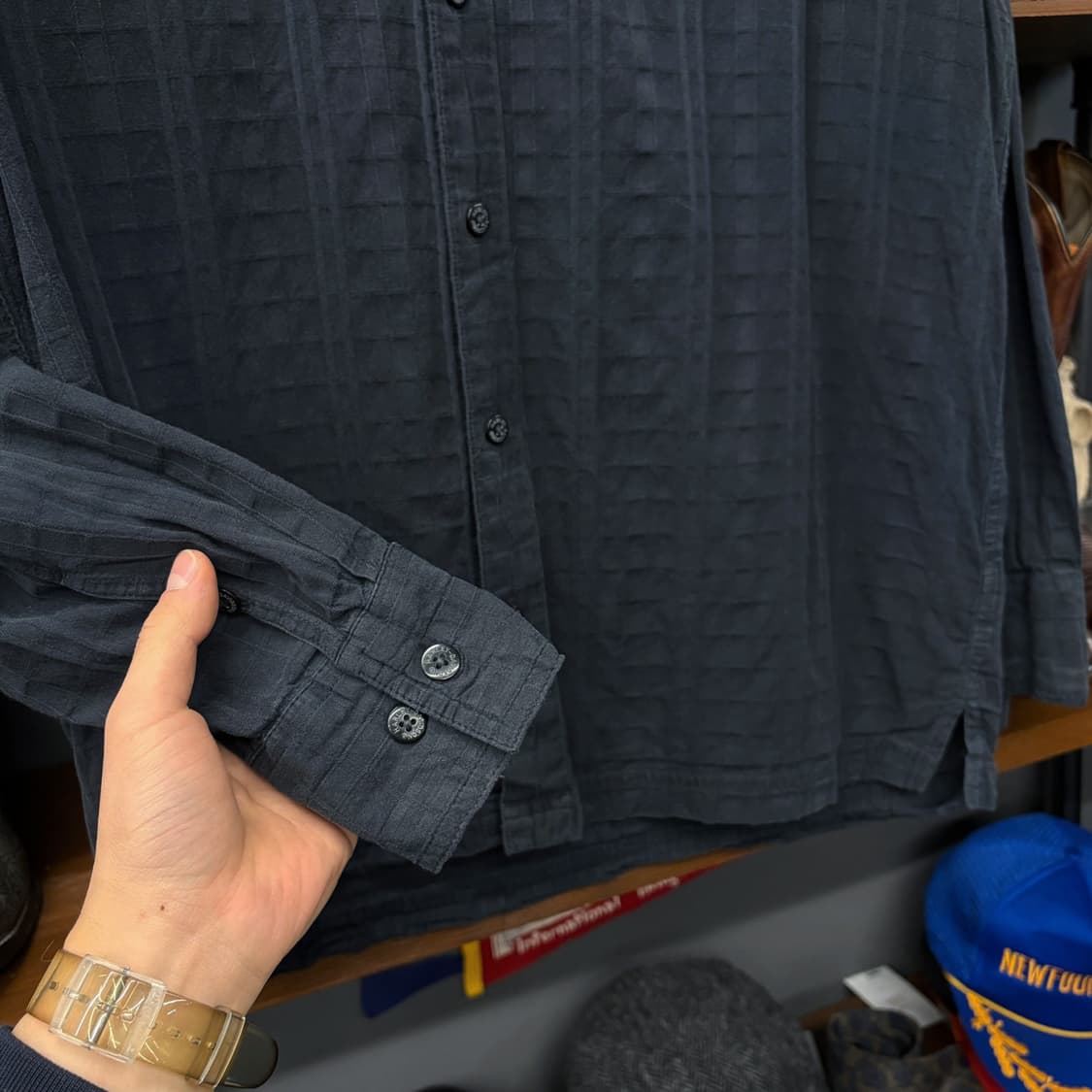 00s 할리데이비슨 헤리티지 엔틱 프린트 멀티 리플스탑 코튼셔츠 N279 상품이미지4