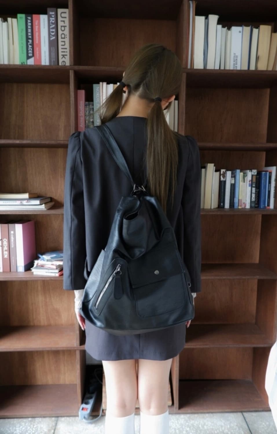 비삼샵 b3shop 투웨이 레더백 블랙 상품이미지1