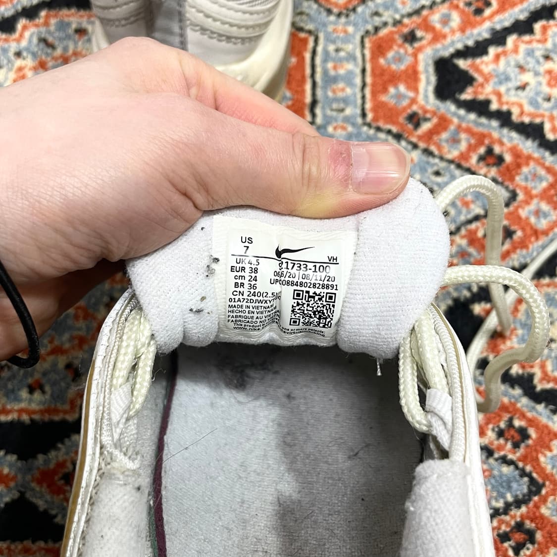 나이키 화이트 에어맥스 운동화 US 7 상품이미지6