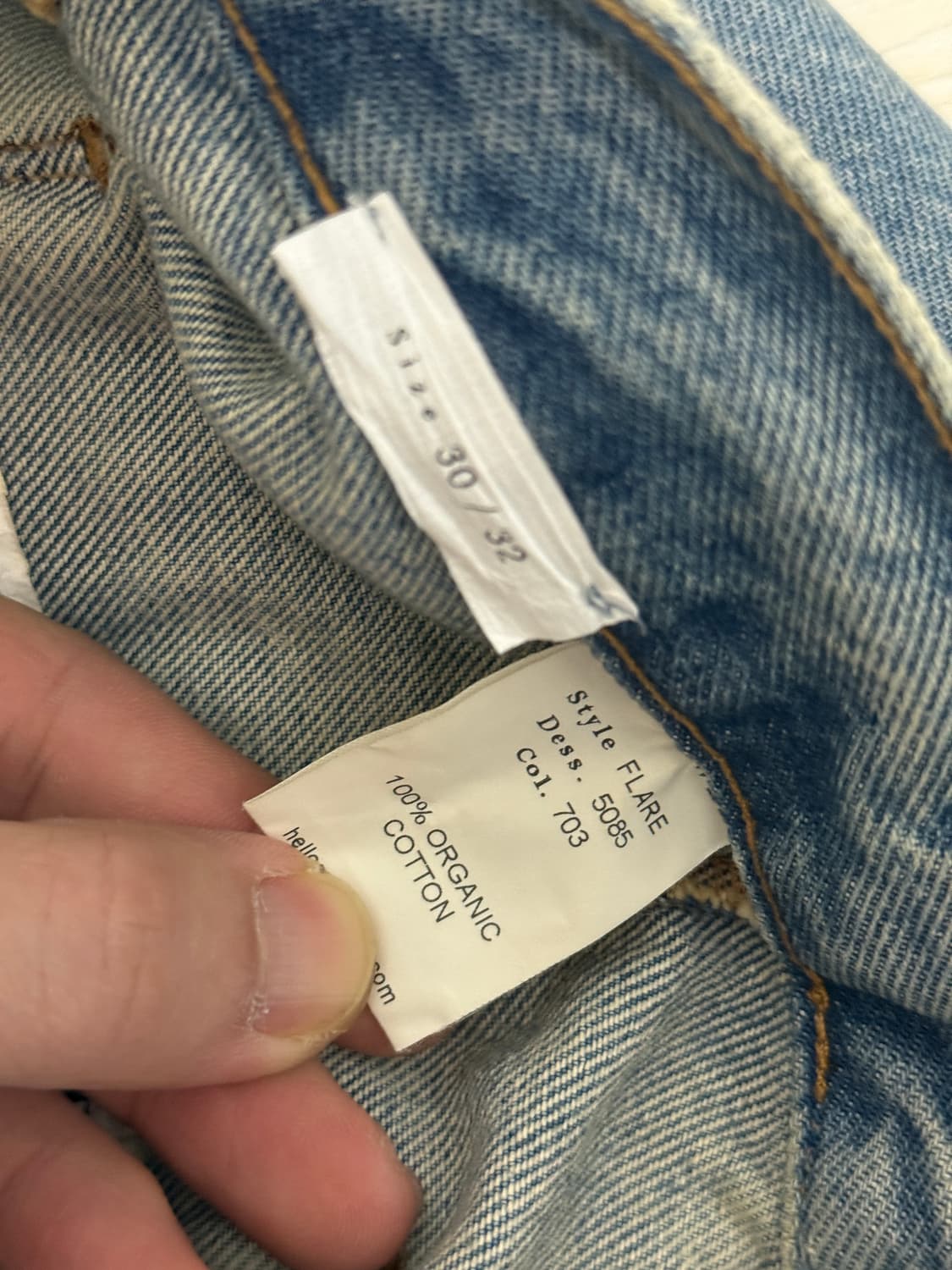 [30x32]Sunflower 블루 데님 와이드 팬츠 상품이미지4