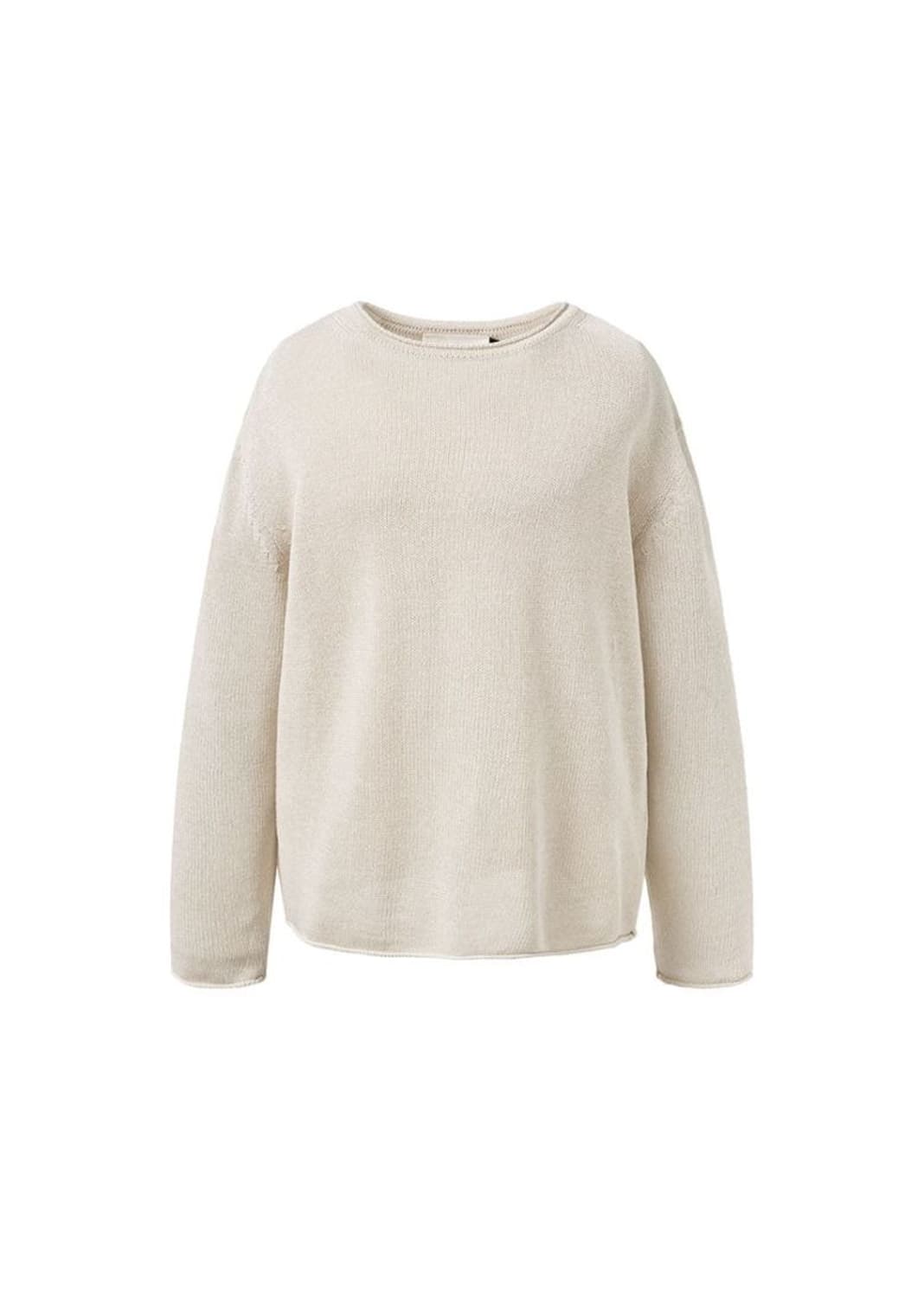 M)Amomento paper yarn pullover ecru 상품이미지1