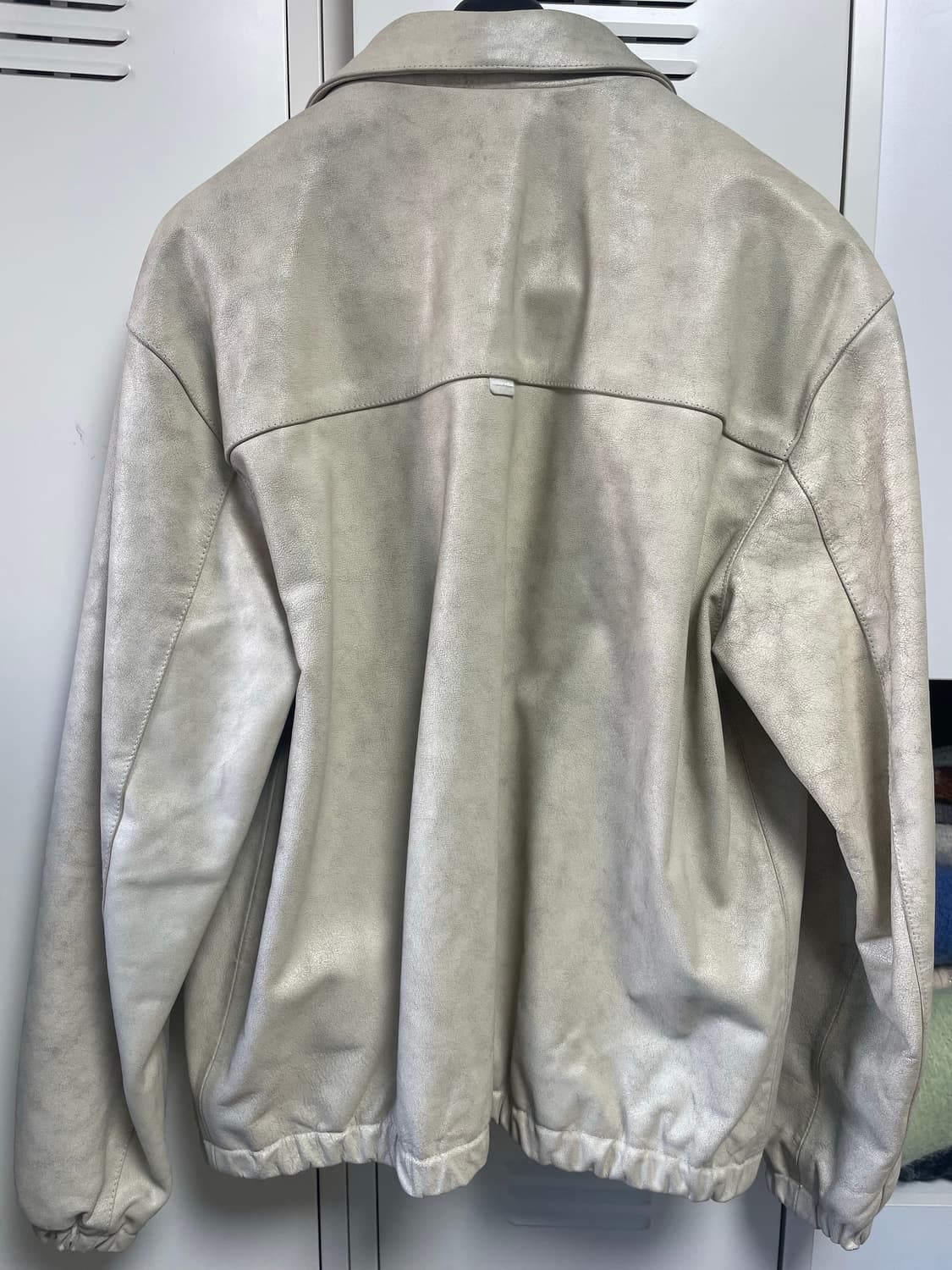 디스이즈네버댓 레더재킷L 빈티지 아이보리 상품이미지5