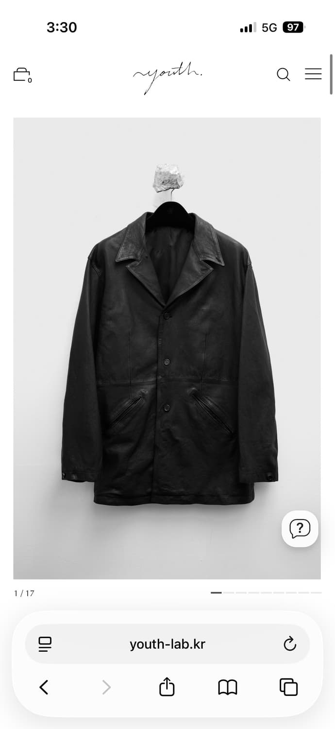 유스 워시드 레더 자켓m 상품이미지1