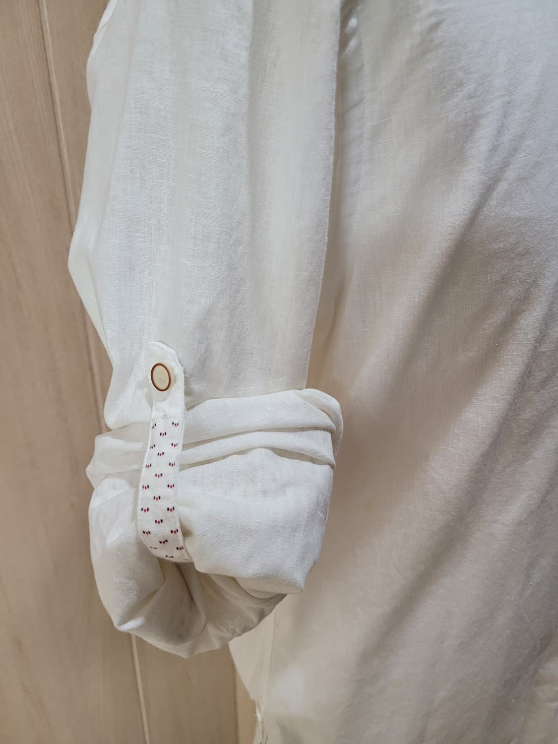 자라맨 ZARAMAN 린넨 헨리넥 셔츠 105 화이트 상품이미지7