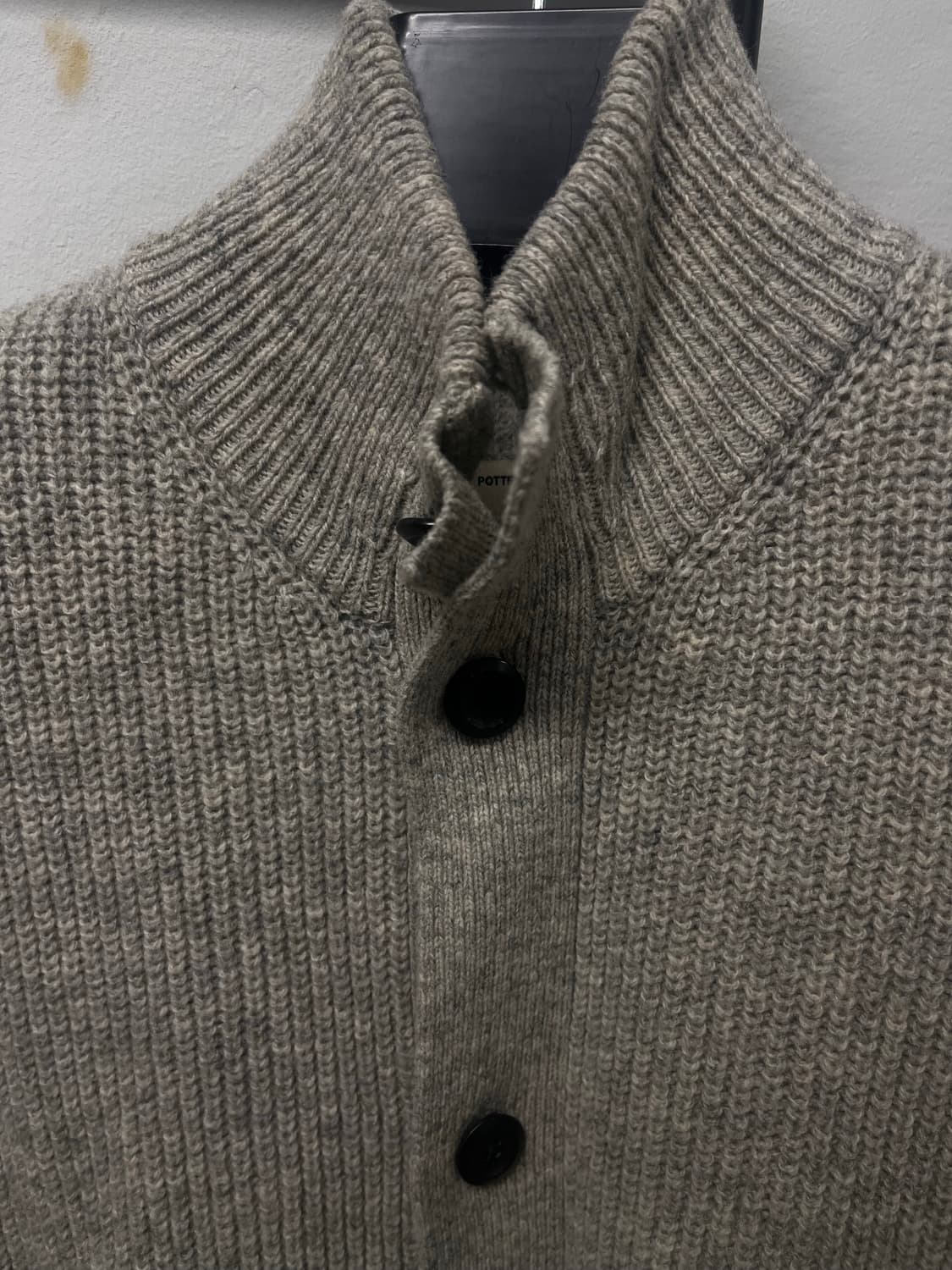 포터리 셔틀랜드 울 하이넥 가디건 상품이미지7