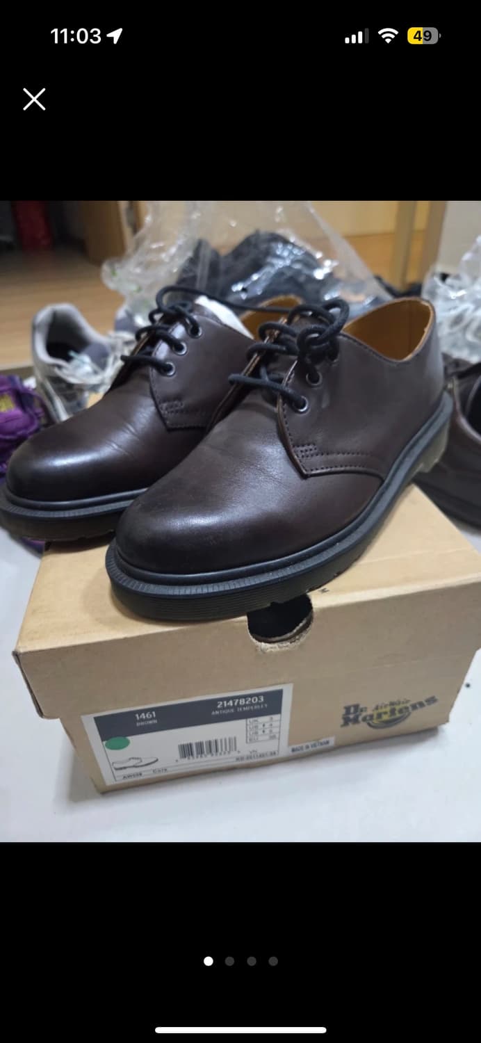 [3] 닥터마틴 1461 브라운 앤티크 템플리 슈즈 상품이미지1