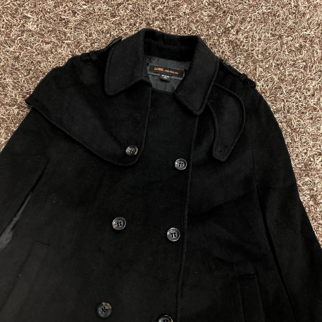 Lone 준지 정욱준 디자이너 케이프 코트 상품이미지2